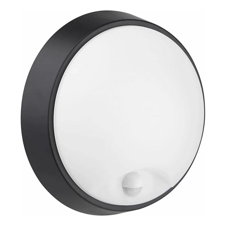 LED-Outdoor-Wandleuchte mit Sensor LED/12W/230V 3000/4000/6500K IP65 schwarz