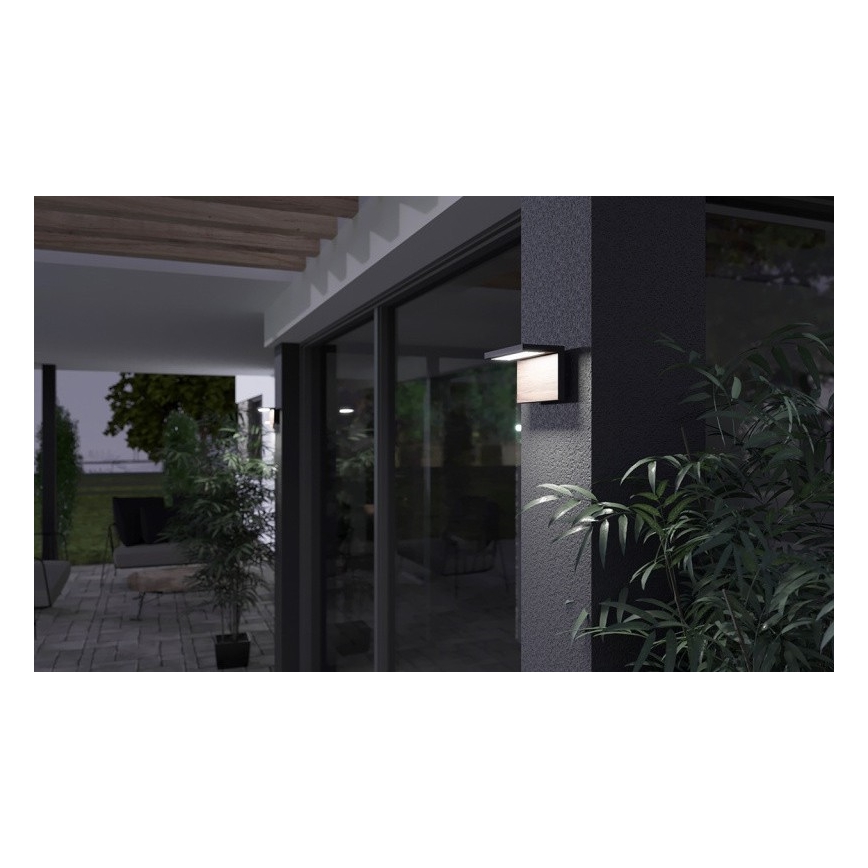 LED-Outdoor-Wandleuchte NATURA LED/12W/230V 4000K IP65 braun/anthrazit