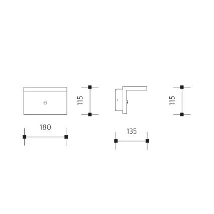 LED-Outdoor-Wandleuchte NATURA LED/12W/230V 4000K IP65 braun/anthrazit