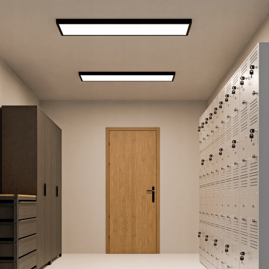 LED Panneau en saillie LED/60W/230V 30x120 cm noir