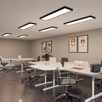 LED Panneau en saillie LED/60W/230V 30x120 cm noir