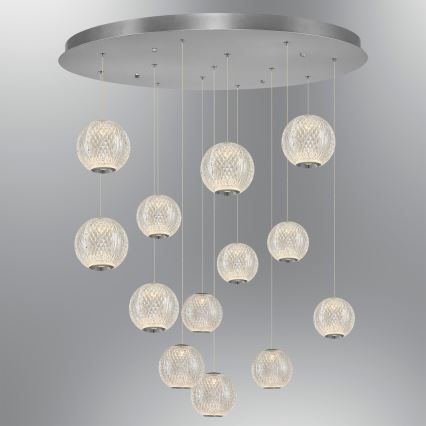 LED-Pendelleuchte an Drahtseil CREMONA 13xLED/5W/230V 3000K mattchrom