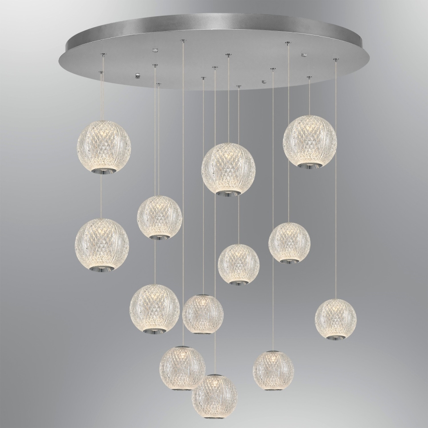 LED-Pendelleuchte an Drahtseil CREMONA 13xLED/5W/230V 3000K mattchrom
