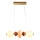 LED-Pendelleuchte an Drahtseil FLORES LED/15W/230V gold/orange/braun