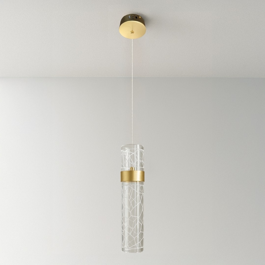 LED-Pendelleuchte an Drahtseil LAGOS LED/8W/230V, goldfarben