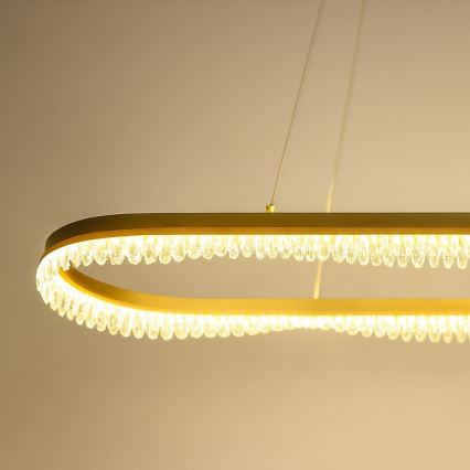 LED-Pendelleuchte an Drahtseil LED/45W/230V, goldfarben
