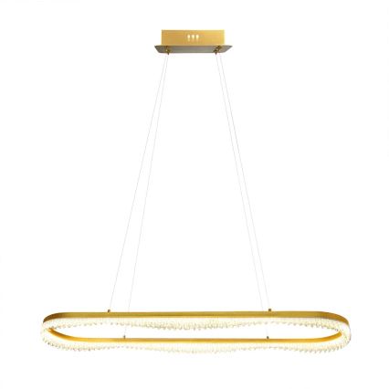 LED-Pendelleuchte an Drahtseil LED/45W/230V, goldfarben