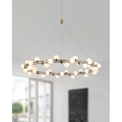LED-Pendelleuchte an Drahtseil MARS LED/50W/230V 3000K goldfarben