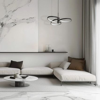 LED-Pendelleuchte an Drahtseil RIBBON LED/25W/230V 4000K schwarz