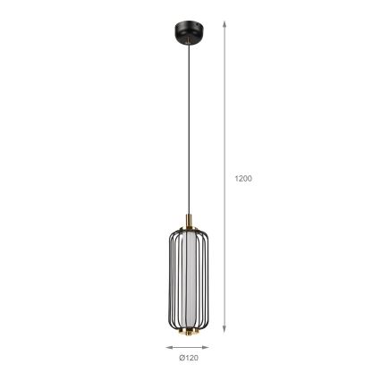 LED Pendelleuchte an Kabel BONNIE LED/15W/230V 3000K schwarz