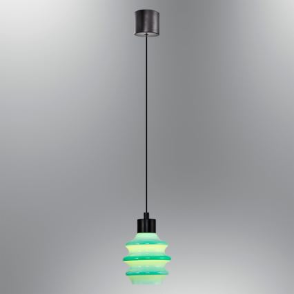 LED-Pendelleuchte an Kabel CACTUS LED/3W/230V 3000K schwarz/grün