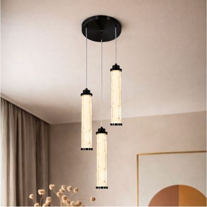 LED-Pendelleuchte an Kabel CORTE LED/25W/230V schwarz