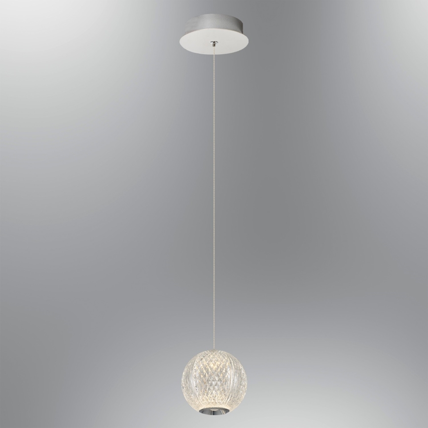 LED-Pendelleuchte an Kabel CREMONA 1x LED/5 W/230 V 3000 K mattchrom