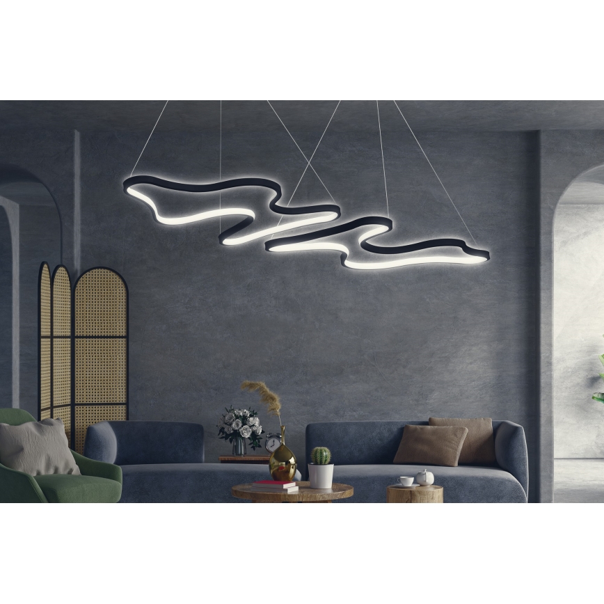 LED-Pendelleuchte an Kabel DUPLE ARTISAN LED/80W/230V 6500K schwarz