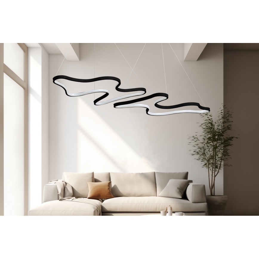 LED-Pendelleuchte an Kabel DUPLE ARTISAN LED/80W/230V 6500K schwarz