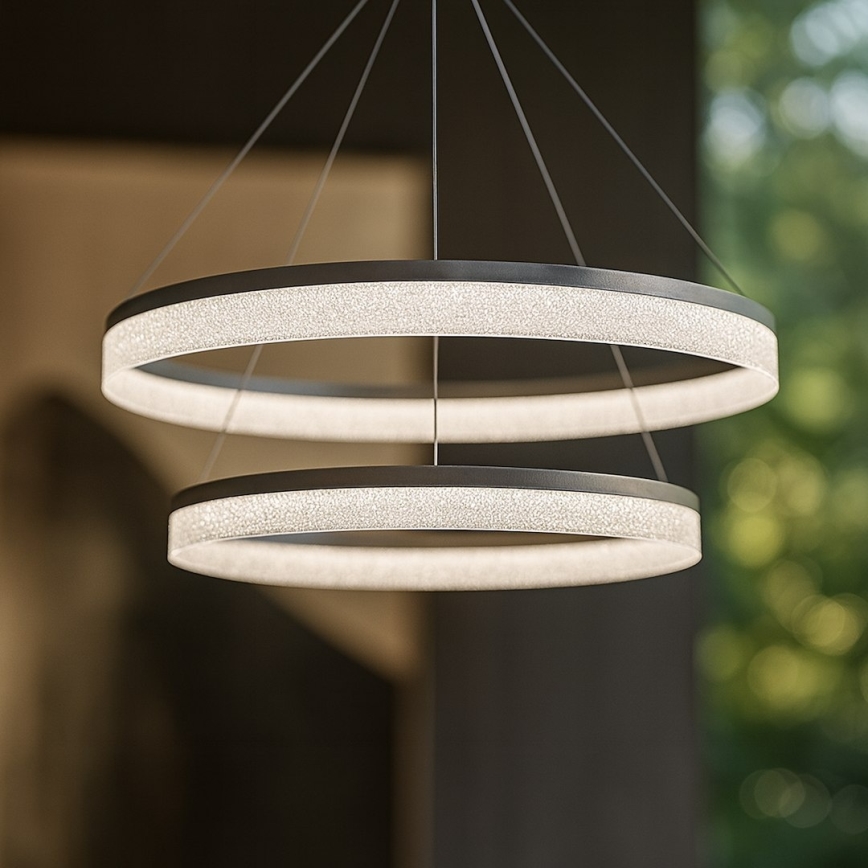 LED-Pendelleuchte an Kabel GALA LED/54W/230V Ø 60 cm silber