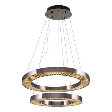 LED-Pendelleuchte an Kabel JESI LED/140W/230V 3000K Ø 100 cm silber