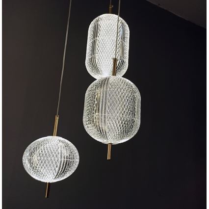 LED-Pendelleuchte an Kabel PELLUCID LED/20W/230V Bronze/Schwarz