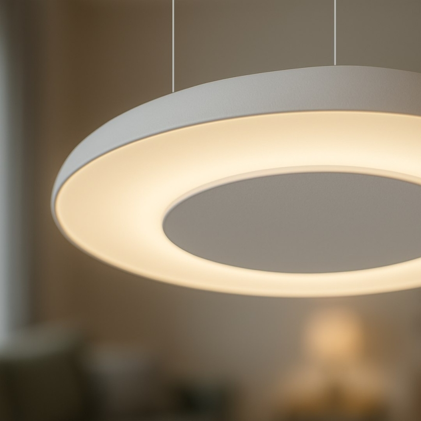 LED-Pendelleuchte an Kabel PIATTINO LED/30W/230V 2700/3200/4000K Ø 40 cm weiß