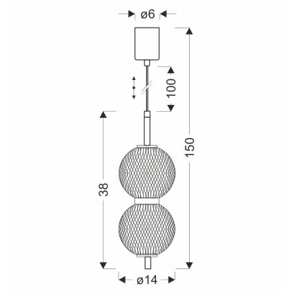 LED-Pendelleuchte an Kabel PUMA LED/10W/230V Ø 14 cm schwarz