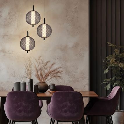 LED-Pendelleuchte an Kabel PUMA LED/10W/230V Ø 20 cm schwarz