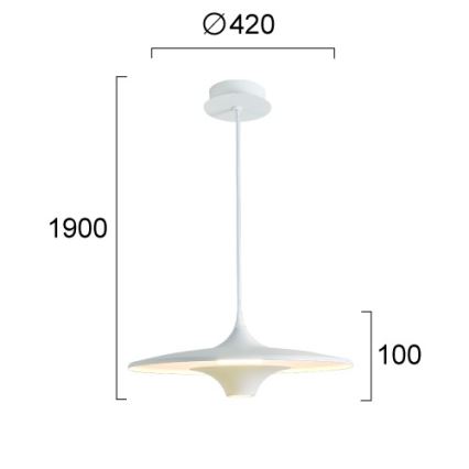 LED-Pendelleuchte an Kabel RENE LED/19W/230V CRI 90 weiß