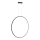 LED-Pendelleuchte an Kabel SATURNO LED/46W/230V Ø 80 cm IP44 schwarz