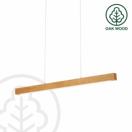 LED-Pendelleuchte an Kabel VERDE, 18 W, 230 V, 3000 K, 76 cm, Eiche