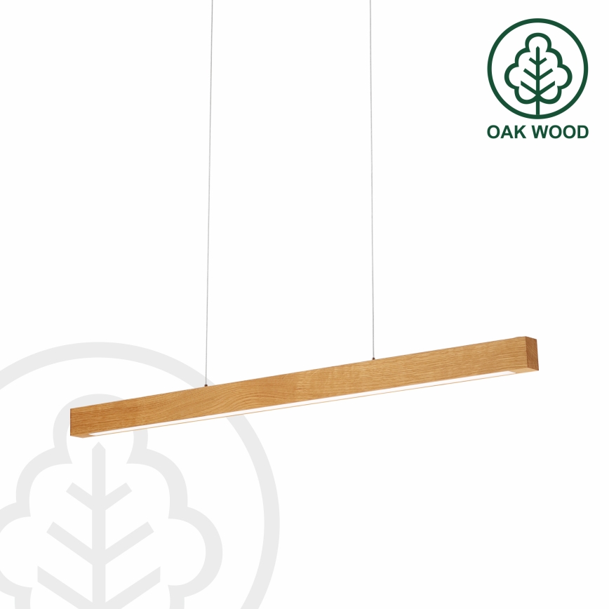LED-Pendelleuchte an Kabel VERDE, 18 W, 230 V, 3000 K, 76 cm, Eiche