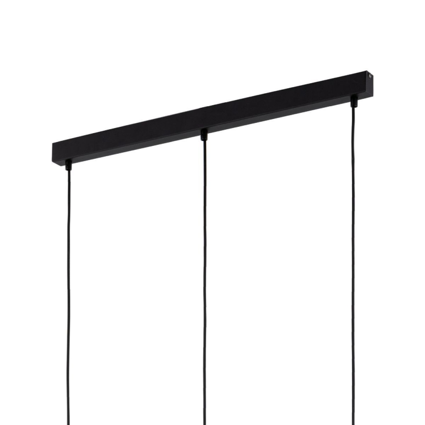 LED-Pendelleuchte an Seil SEBO 3xE27/15W/230V schwarz/rauchbeige