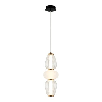 LED-Pendelleuchte an Seil SHINY LED/17W/230V, weiß/gold