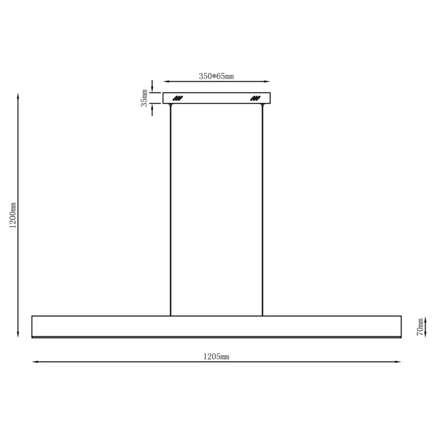 LED-Pendelleuchte an Stahlseil BERNADETTA LED/20W/230V 4000K schwarz