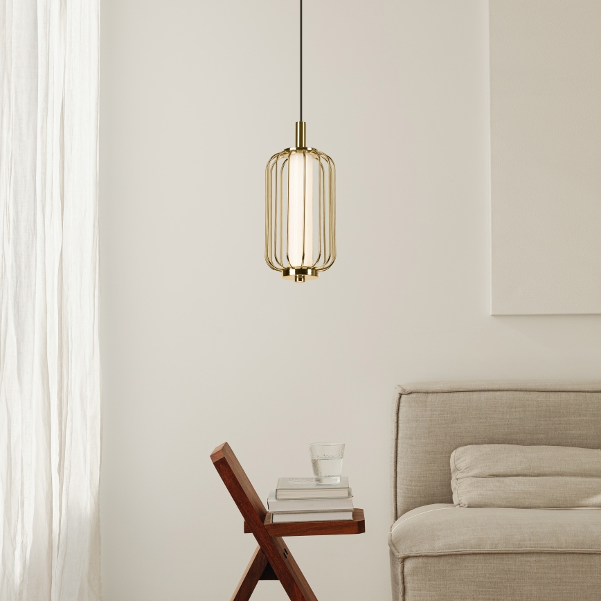 LED-Pendelleuchte an Stahlseil BONNIE LED/10W/230V 3000K goldfarben