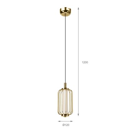 LED-Pendelleuchte an Stahlseil BONNIE LED/10W/230V 3000K goldfarben