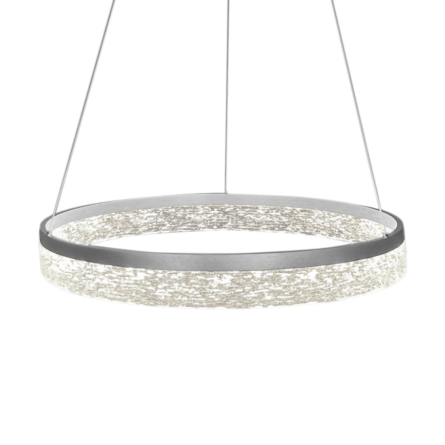 LED-Pendelleuchte an Stahlseil GALA LED/25W/230V Ø 50 cm silber