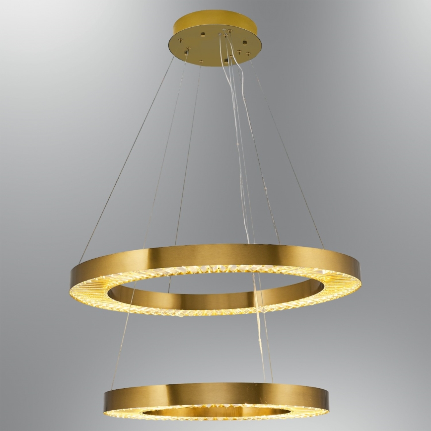 LED-Pendelleuchte an Stahlseil JESI LED/140W/230V 3000K, Durchmesser 100 cm, bronzefarben