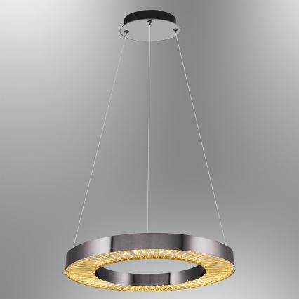 LED-Pendelleuchte an Stahlseil JESI LED/35W/230V 3000K Ø 60 cm silber