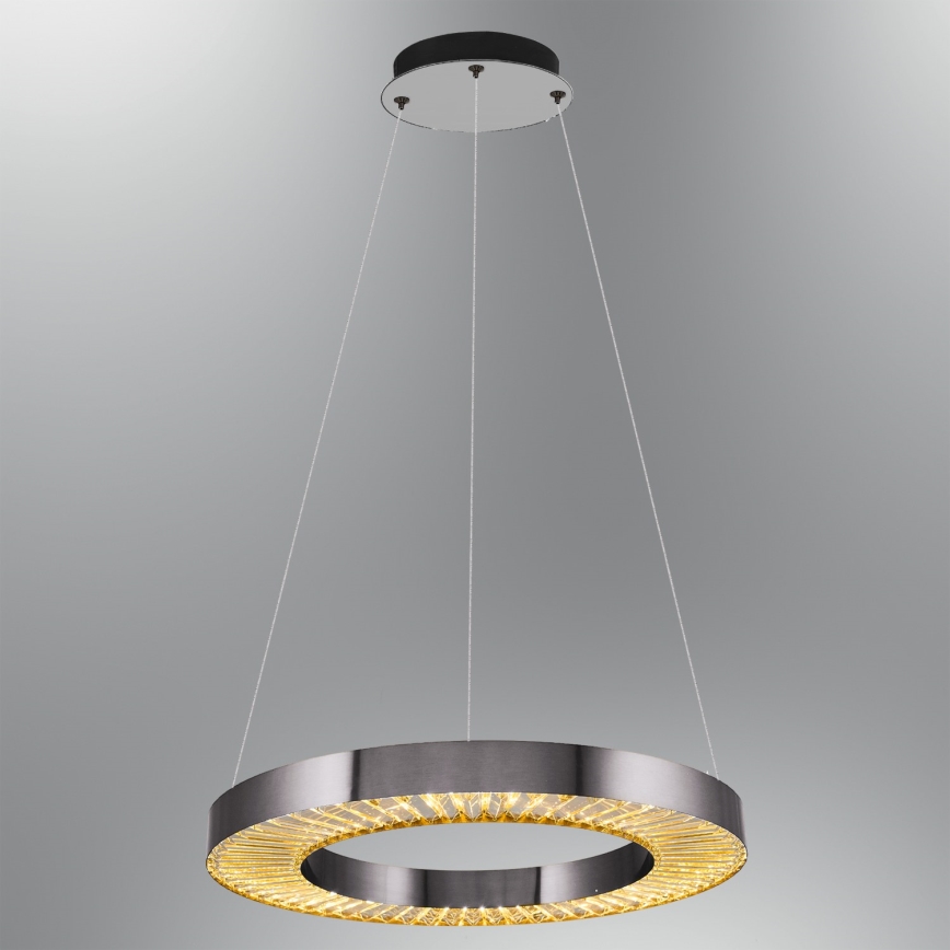 LED-Pendelleuchte an Stahlseil JESI LED/35W/230V 3000K Ø 60 cm silber