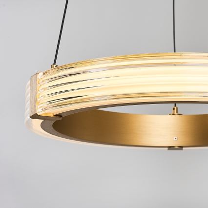 LED-Pendelleuchte JESI an Kabel, LED/22W/230V, 3000K, Ø 40 cm, goldfarben