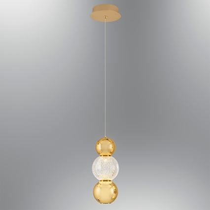 LED-Pendelleuchte mit Kabel CREMONA LED/5W/230V 3000K goldfarben