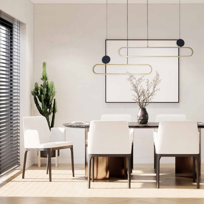 LED-Pendelleuchte mit Kabelaufhängung FLORENTYNA LED/48W/230V 4000K gold/schwarz