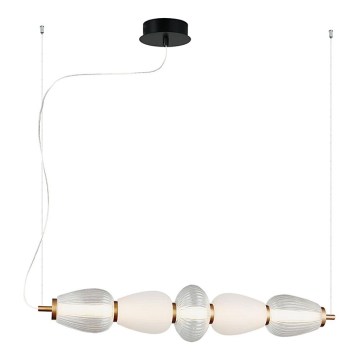 LED-Pendelleuchte mit Kabelaufhängung SHINY LED/23W/230V weiß/gold