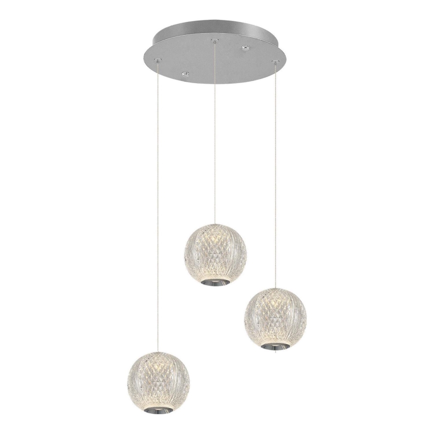 LED-Pendelleuchte mit Seilaufhängung CREMONA 3xLED/5W/230V 3000K matt-chrom