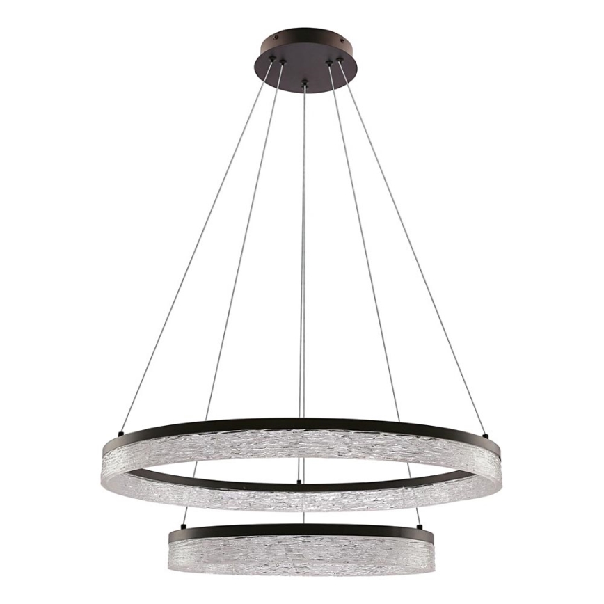 LED-Pendelleuchte mit Seilaufhängung FROZI LED/38W/230V Ø 60 cm schwarz