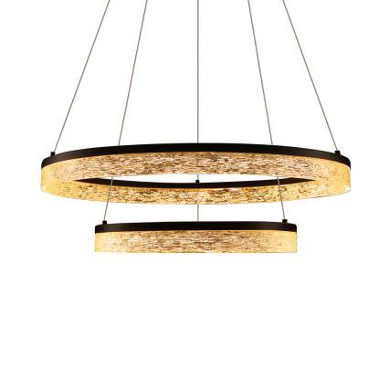 LED-Pendelleuchte mit Seilaufhängung FROZI LED/38W/230V Ø 60 cm schwarz