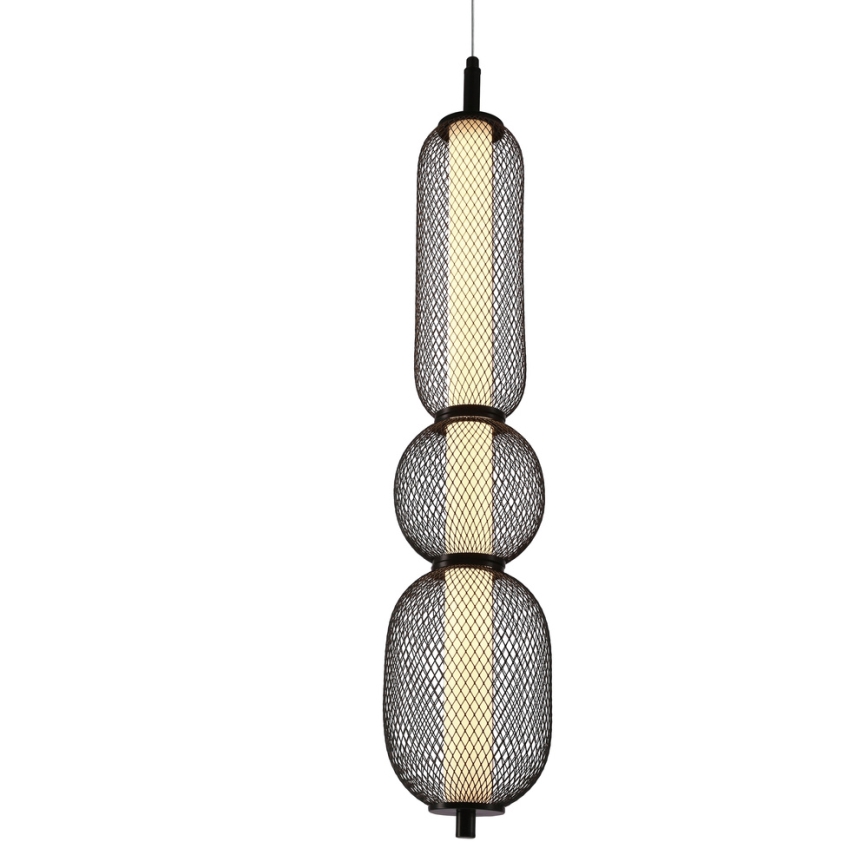 LED-Pendelleuchte PUMA an Kabel, LED/15W/230V, Ø 14 cm, schwarz