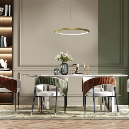 LED Kronleuchter an Kabel ROTONDA LED/27W/230V gold