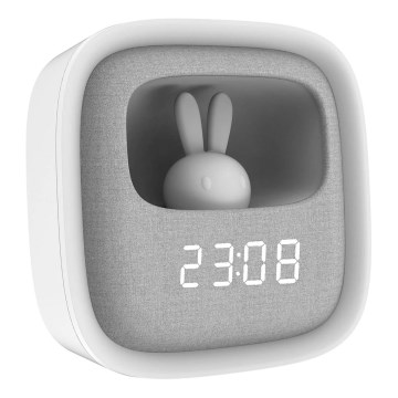 LED Piccola lampada notturna dimmerabile con sveglia BUNNY LED/1,2W/5V 3000K