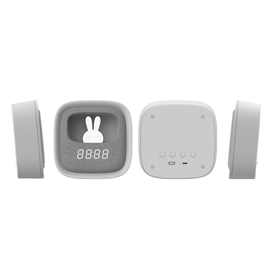 LED Piccola lampada notturna dimmerabile con sveglia BUNNY LED/1,2W/5V 3000K