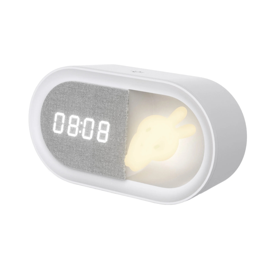 LED Piccola lampada notturna dimmerabile con sveglia BUNNY LED/1,2W/5V 3000K